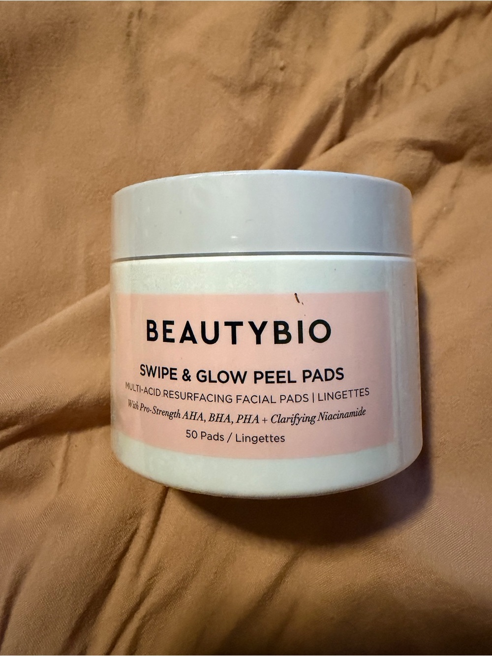 BeautyBio Swipe & Glow Peel Pads — White & Pink Exfoliating Facial Pads
